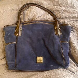 Dooney & Bourke Kristen blue suede tote